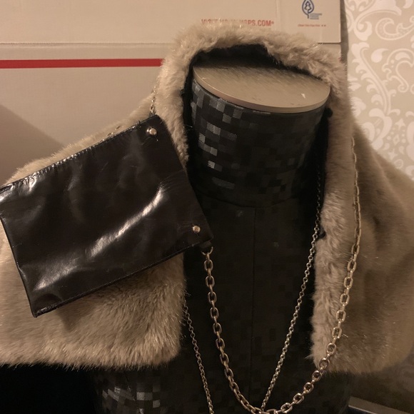 NEW-Silver chain  belt with leather pouch - Picture 5 of 9